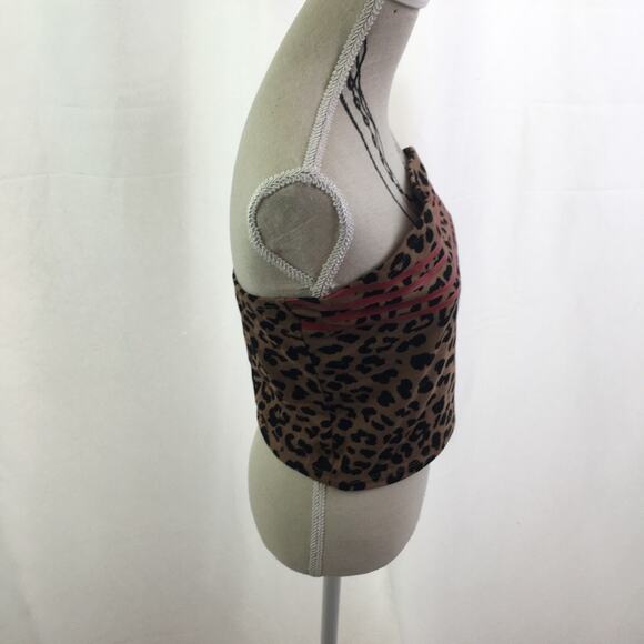 Flirtitude Active Crop Top Chocolate Leopard M - Picture 11 of 14